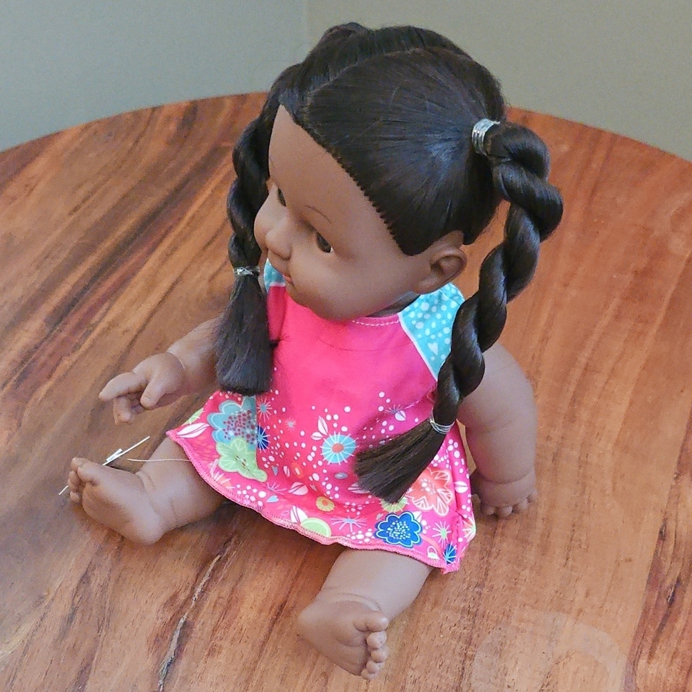 Colorful Doll with Pink Dress
